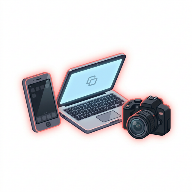 Cầm điện thoại laptop